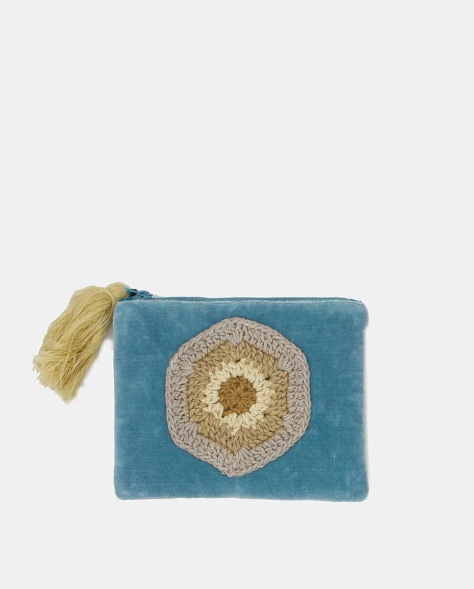 Велюровый мешочек с вязаным крючком патчем Storiatipic, синий
Велюровый мешочек с вязаным крючком патчем Storiatipic, синий
