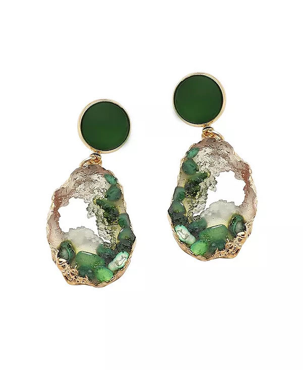 Женские серьги-подвески «Фауна» Sohi, green
Женские серьги-подвески «Фауна» Sohi, green