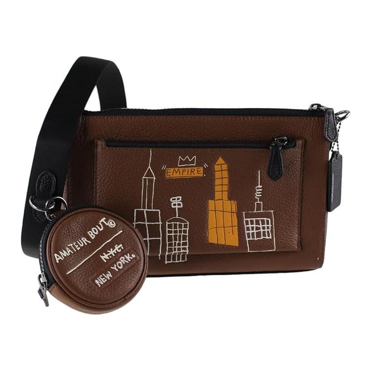 Коллаборация Jean Michel Basquiat Кожаная наплечная сумка Holden, Мужская коричневая сумка через плечо COACH
Коллаборация Jean Michel Basquiat Кожаная наплечная сумка Holden, Мужская коричневая сумка через плечо COACH