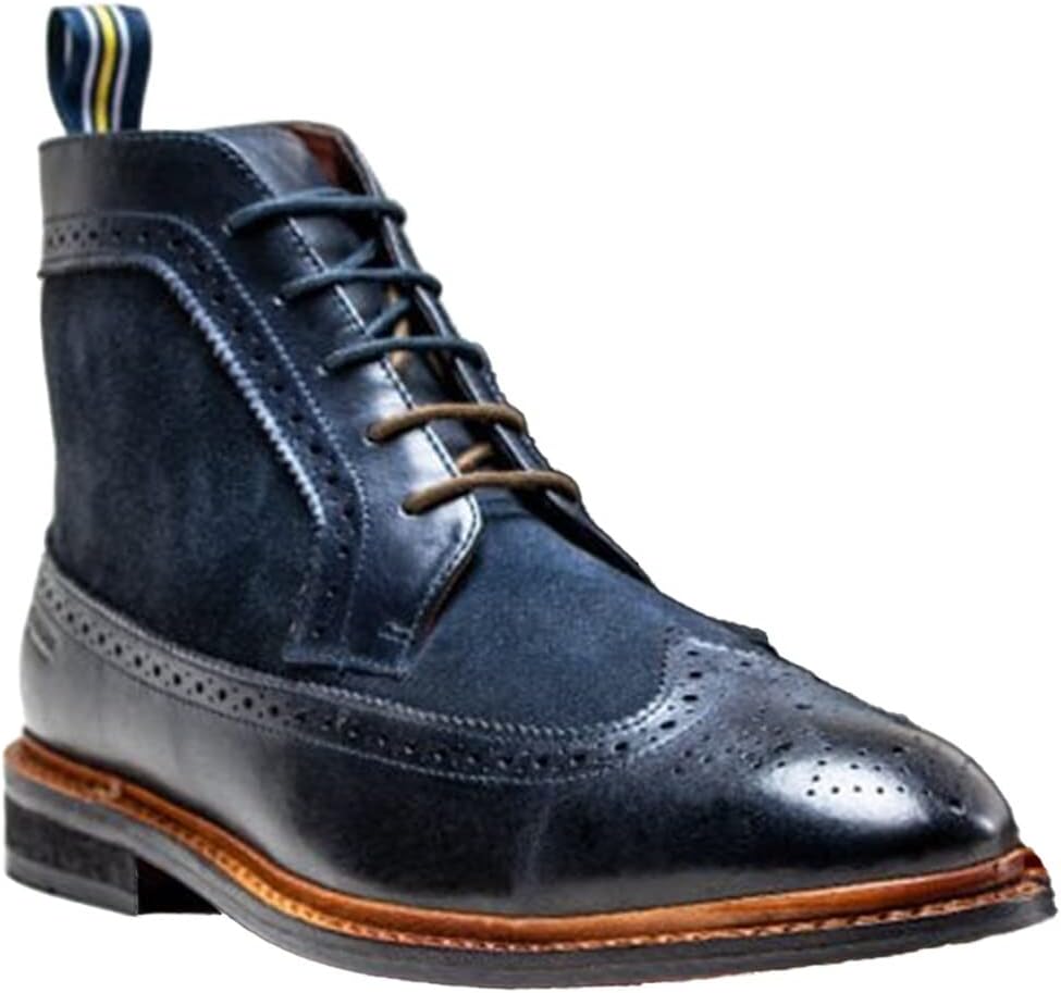 Мужские ботинки SIRRI из натуральной кожи и замши, шнуровка, броги, с высокой прошивкой, элегантные повседневные, темно-синий
Мужские ботинки SIRRI из натуральной кожи и замши, шнуровка, броги, с высокой прошивкой, элегантные повседневные, темно-синий