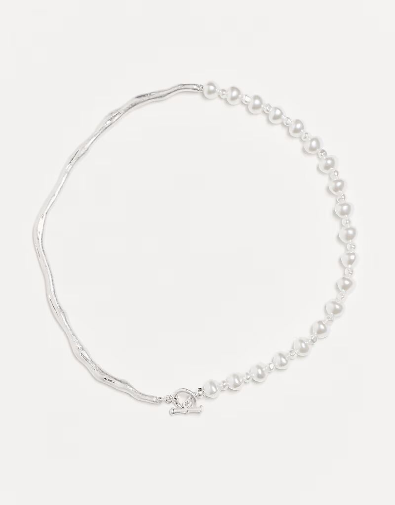 Винтажное ожерелье-цепочка унисекс из серебра с жемчугом Reclaimed Vintage
Винтажное ожерелье-цепочка унисекс из серебра с жемчугом Reclaimed Vintage