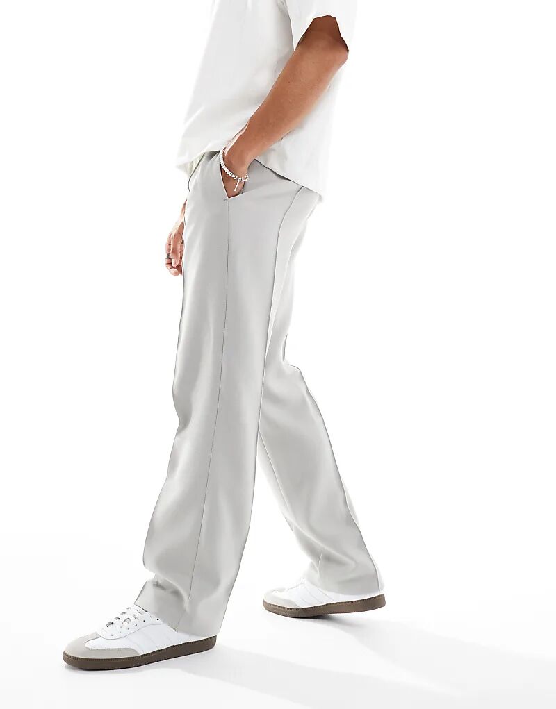 Элегантные прямые джоггеры серого цвета ASOS DESIGN
Элегантные прямые джоггеры серого цвета ASOS DESIGN