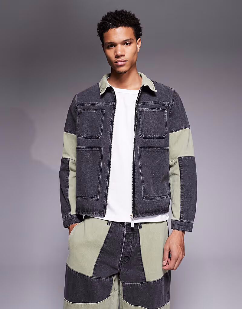 Свободная байкерская куртка с молнией и вставками из денима, многоцветная Liquor N Poker, мультиколор
Свободная байкерская куртка с молнией и вставками из денима, многоцветная Liquor N Poker, мультиколор