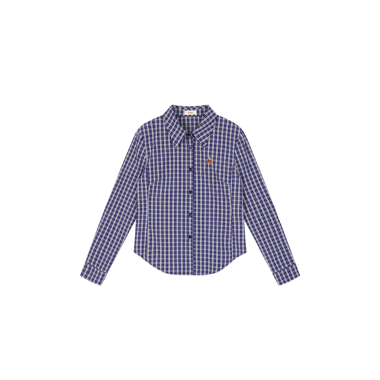 Kirsh SS26 Рубашка Women's серо-синяя клетка Lapel
Kirsh SS26 Рубашка Women's серо-синяя клетка Lapel