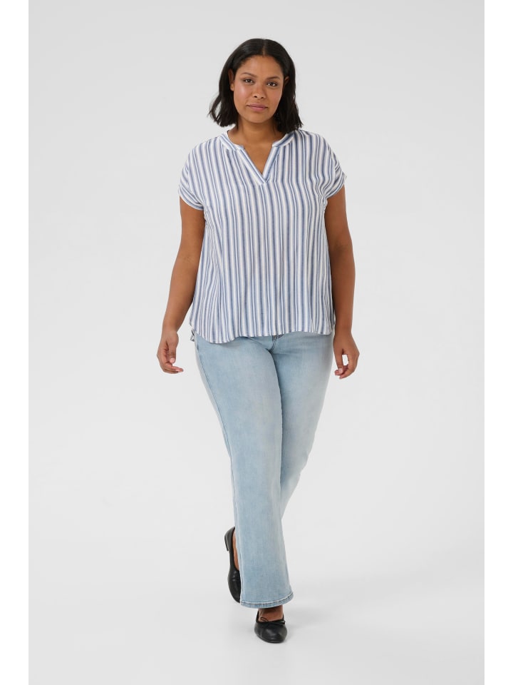 Блузка с короткими рукавами KCalia, стандартный крой, в сине-меловую полоску KAFFE curve
Блузка с короткими рукавами KCalia, стандартный крой, в сине-меловую полоску KAFFE curve