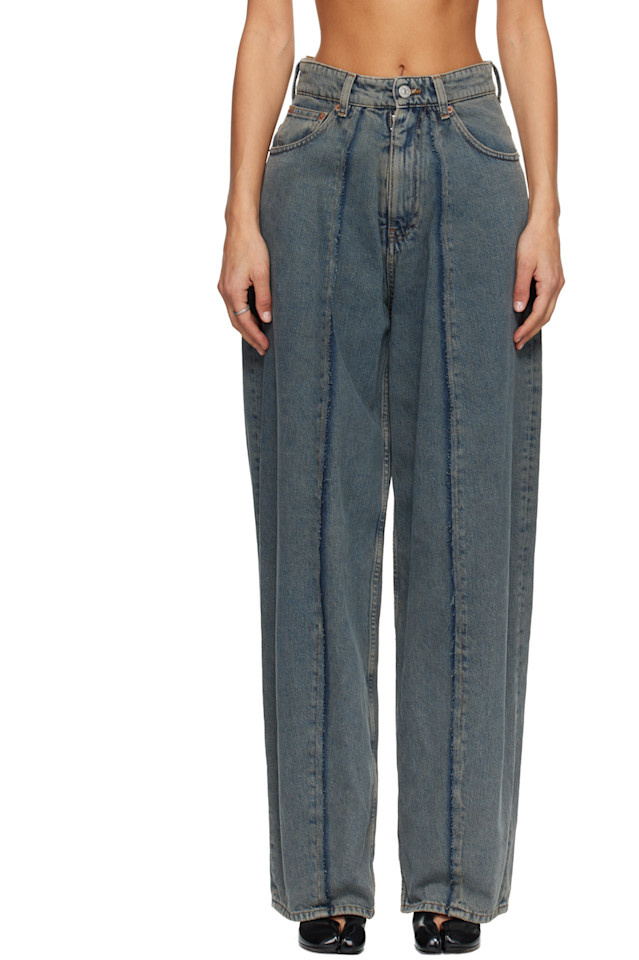 Mm6 Maison Margiela Серые джинсы с широкими штанинами
Mm6 Maison Margiela Серые джинсы с широкими штанинами