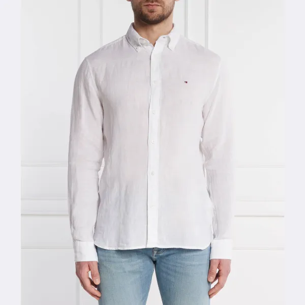 Льняная рубашка стандартного кроя, окрашенная пигментом Tommy Hilfiger, белый 
Льняная рубашка стандартного кроя, окрашенная пигментом Tommy Hilfiger, белый