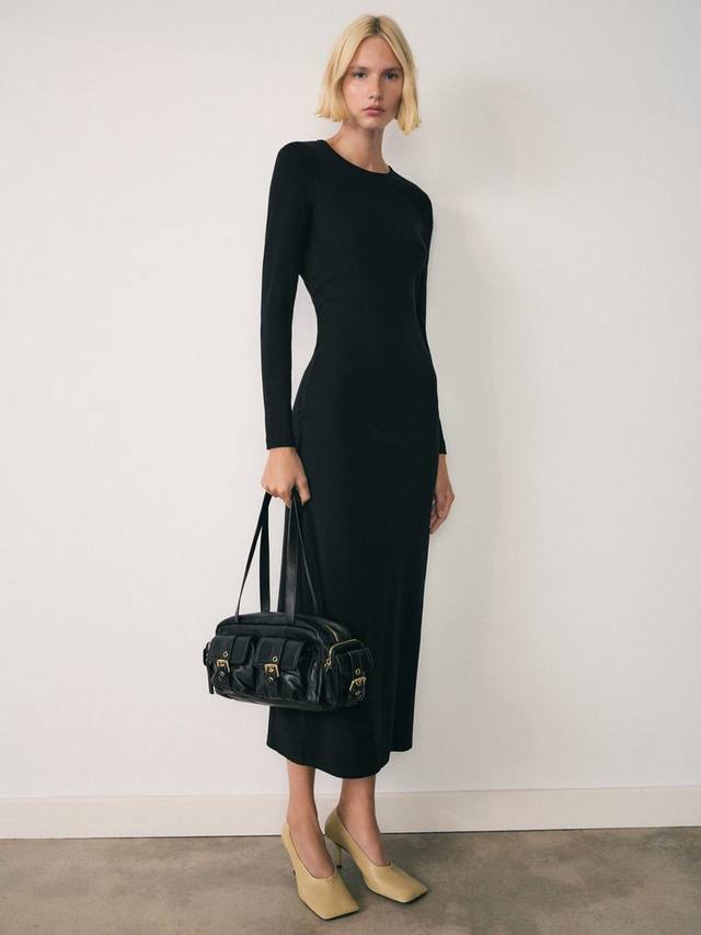 Платье миди basila Mango, черный
Платье миди basila Mango, черный