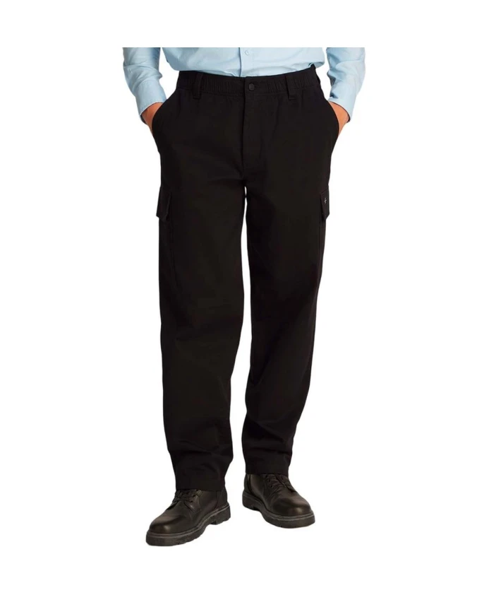 Черные хлопчатобумажные брюки прямого кроя Calvin Klein Jeans, черный
Черные хлопчатобумажные брюки прямого кроя Calvin Klein Jeans, черный