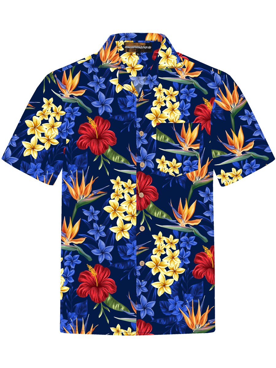 Рубашка на пуговицах классического кроя Hawaiihemdshop.de Flowerful Summer, темно-синий
Рубашка на пуговицах классического кроя Hawaiihemdshop.de Flowerful Summer, темно-синий