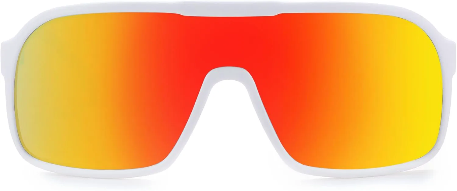 FEISEDY Модные поляризованные солнцезащитные очки увеличенного размера с цельными светоотражающими линзами, спортивные солнцезащитные очки B0122, White/Red Mirror
FEISEDY Модные поляризованные солнцезащитные очки увеличенного размера с цельными светоотражающими линзами, спортивные солнцезащитные очки B0122, White/Red Mirror