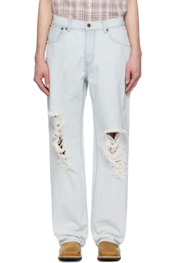 Синие свободные рваные джинсы AFTER PRAY
Синие свободные рваные джинсы AFTER PRAY