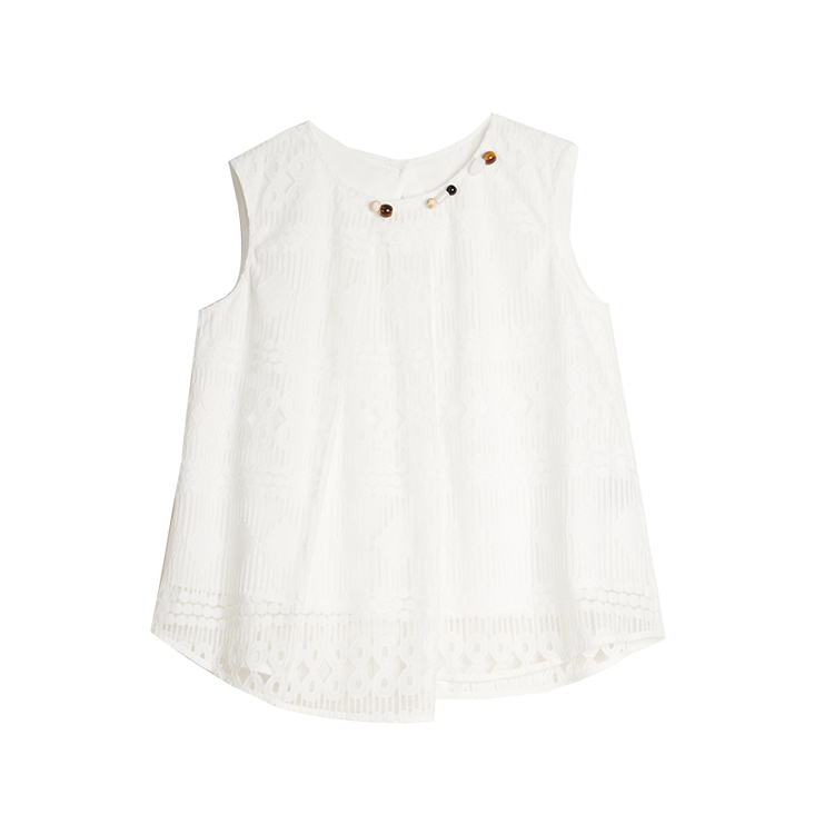 ELLE Топ-майка женская белая с круглым вырезом умеренно прямого кроя
ELLE Топ-майка женская белая с круглым вырезом умеренно прямого кроя