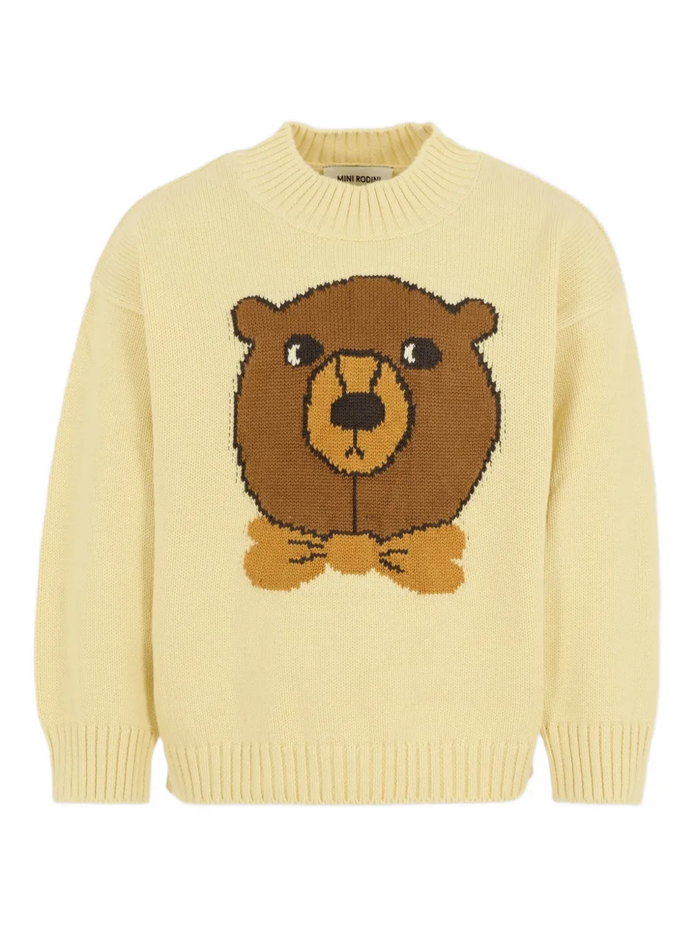 Свитер с интарсией в виде медведя Mini Rodini, нейтральный
Свитер с интарсией в виде медведя Mini Rodini, нейтральный