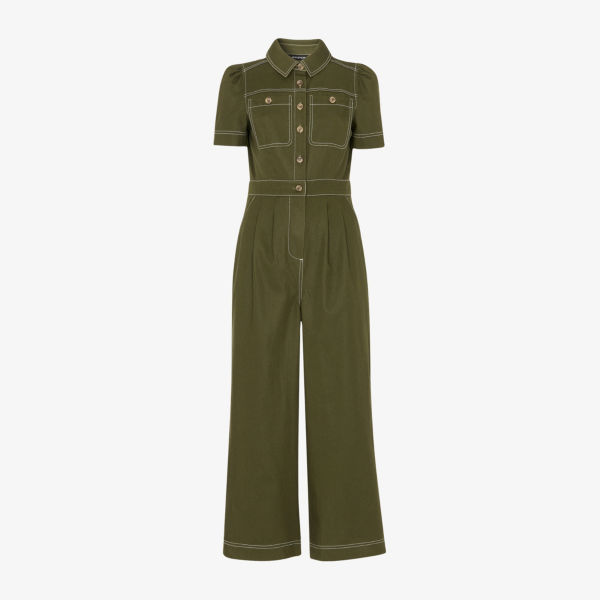 Комбинезон джинсовый Whistles Della с короткими рукавами и пуговицами, зеленый
Комбинезон джинсовый Whistles Della с короткими рукавами и пуговицами, зеленый