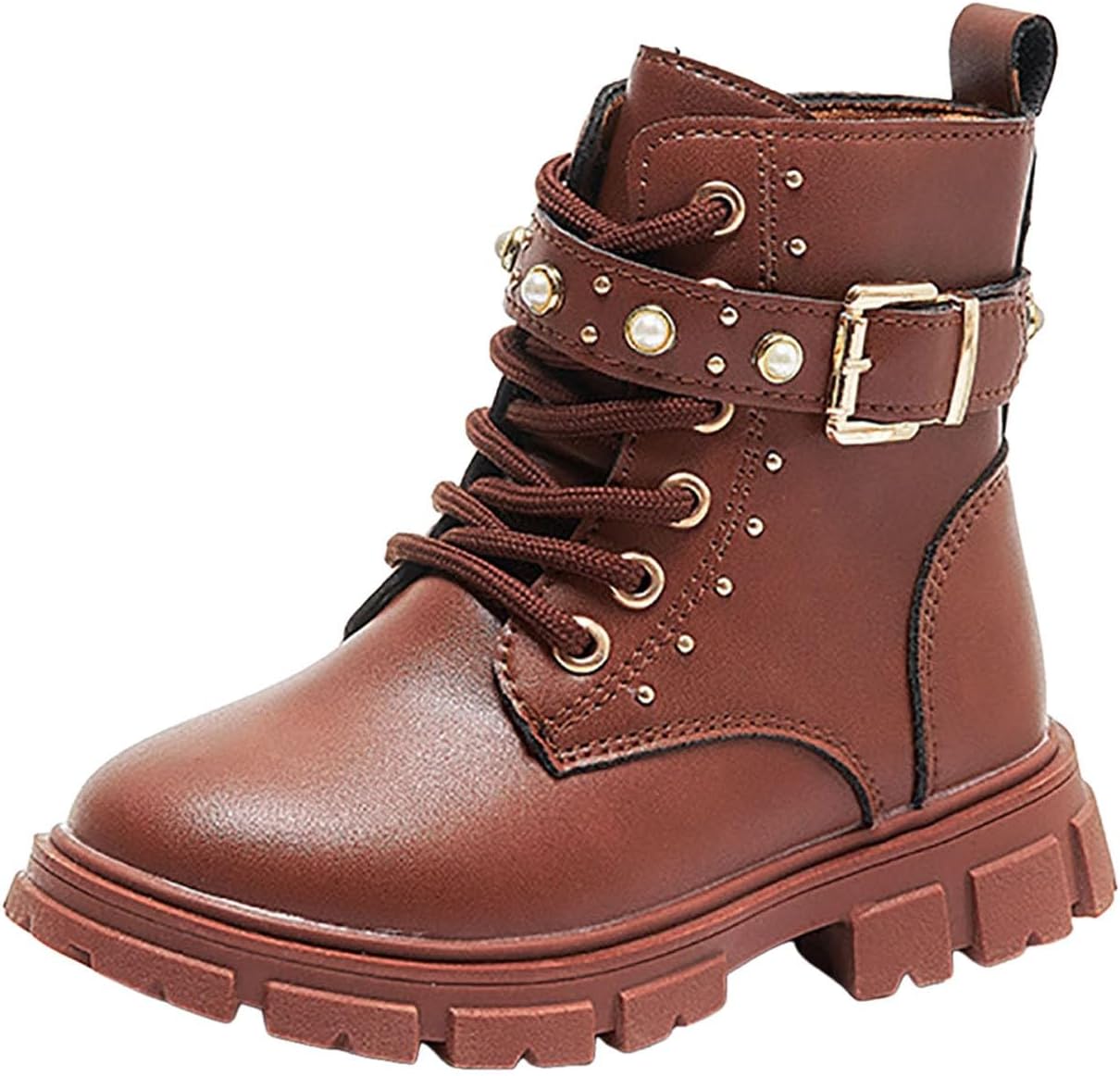 Ботинки для девочек Боевые ботинки на шнуровке с пряжкой и жемчугом, ботильоны на молнии сбоку, готические панк-ботинки с массивной подошвой, круглым носком, для платья, верховой езды, водонепроницаемые, противоскользящие для детей Generic, Brow...
Ботинки для девочек Боевые ботинки на шнуровке с пряжкой и жемчугом, ботильоны на молнии сбоку, готические панк-ботинки с массивной подошвой, круглым носком, для платья, верховой езды, водонепроницаемые, противоскользящие для детей Generic, Brow...