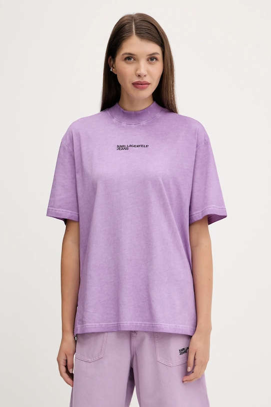 Хлопковая футболка Karl Lagerfeld Jeans, фиолетовый
Хлопковая футболка Karl Lagerfeld Jeans, фиолетовый