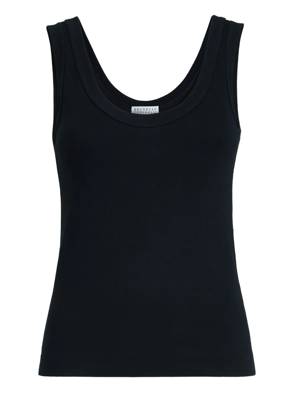 Топ в рубчик с монелями Brunello Cucinelli, черный
Топ в рубчик с монелями Brunello Cucinelli, черный