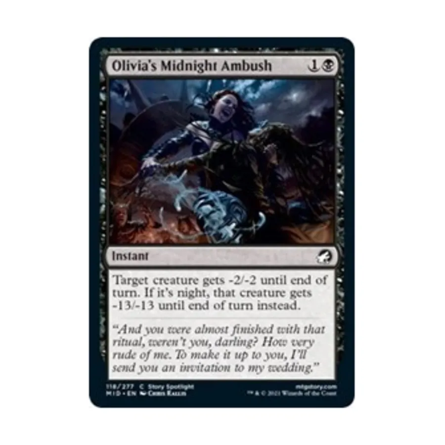 CCG Полуночная засада Оливии (клавиша), MTG - Innistrad - Midnight Hunt
CCG Полуночная засада Оливии (клавиша), MTG - Innistrad - Midnight Hunt