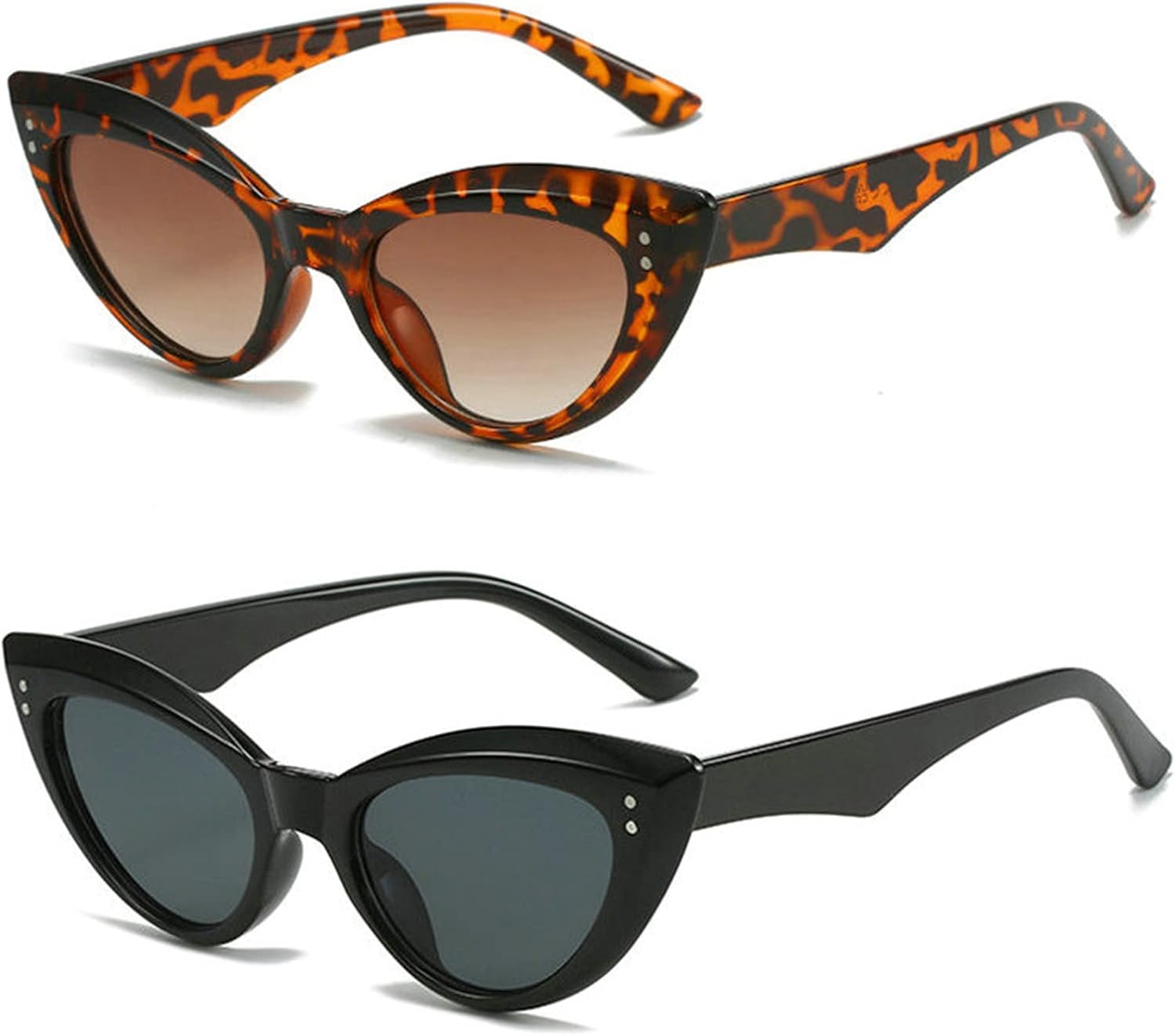 Солнцезащитные очки Willochra в стиле ретро «кошачий глаз» для женщин с заклепками и градиентным переходом цвета для мужчин. Модные солнцезащитные очки с леопардовым принтом фиолетового цвета, 2pcs-black&leopard
Солнцезащитные очки Willochra в стиле ретро «кошачий глаз» для женщин с заклепками и градиентным переходом цвета для мужчин. Модные солнцезащитные очки с леопардовым принтом фиолетового цвета, 2pcs-black&leopard