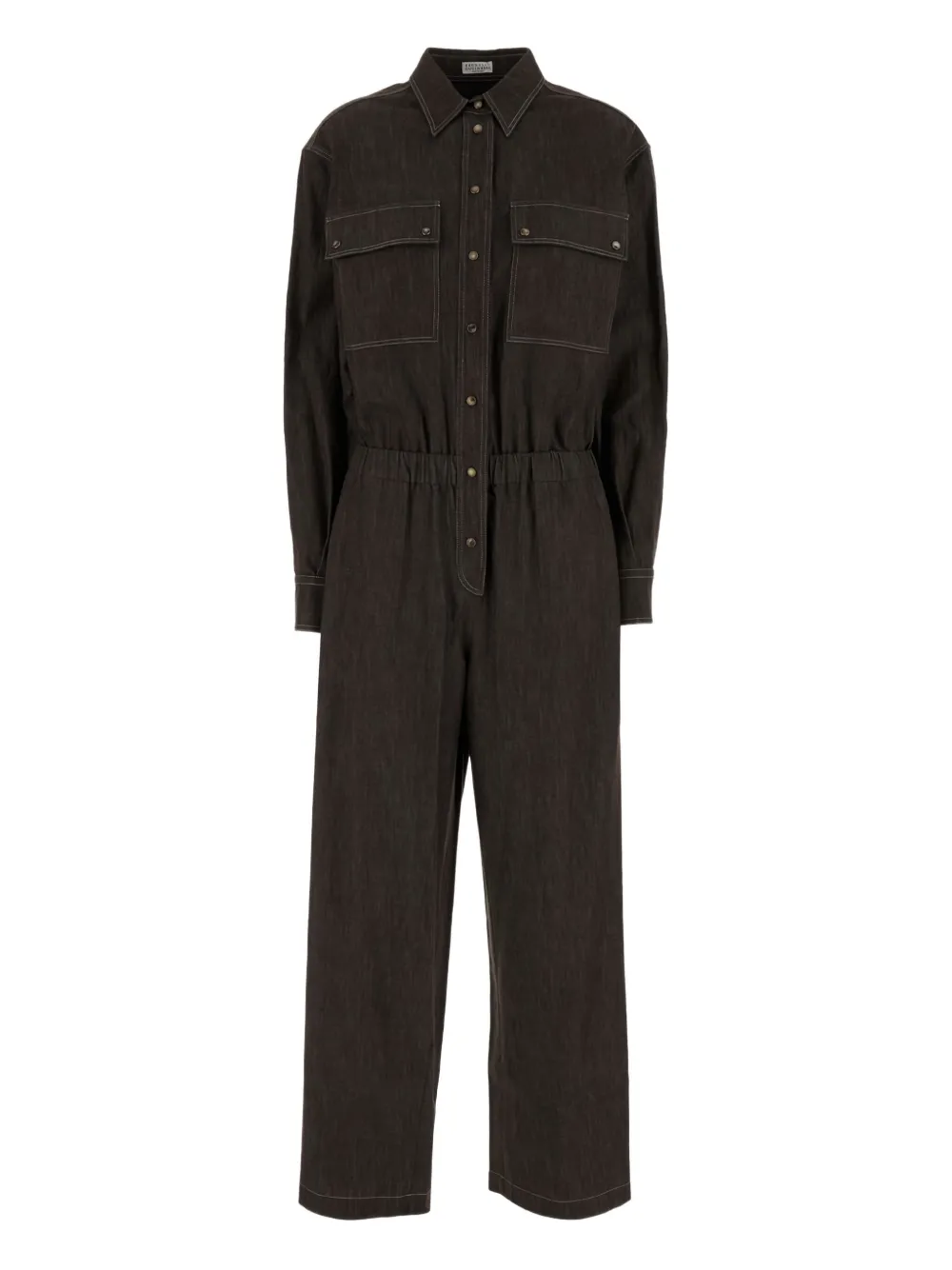 Комбинезон с застежкой на пуговицы и карманами Brunello Cucinelli, коричневый
Комбинезон с застежкой на пуговицы и карманами Brunello Cucinelli, коричневый