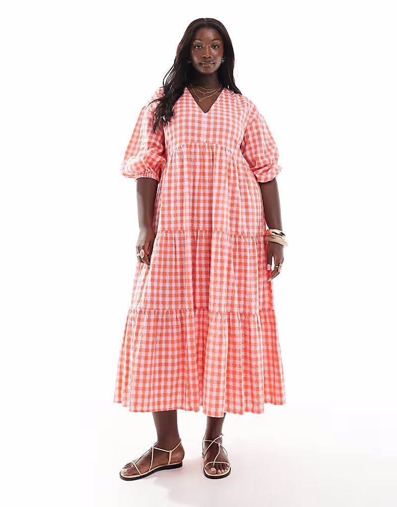 Платье-халат миди New Look Curve в полоску из ткани сирсакер в розовом цвете New Look Plus
Платье-халат миди New Look Curve в полоску из ткани сирсакер в розовом цвете New Look Plus