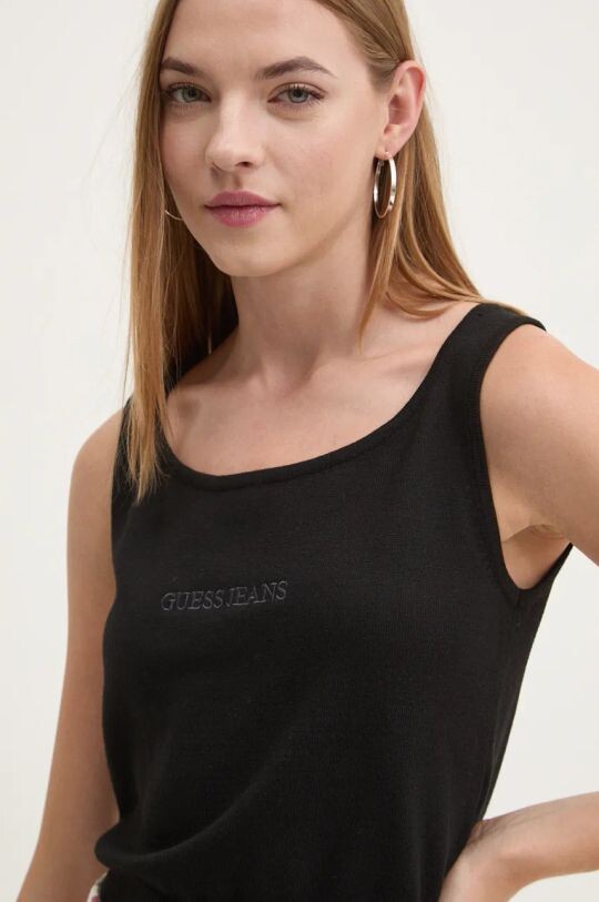 Топ с оттенком шелка Guess Jeans, черный
Топ с оттенком шелка Guess Jeans, черный
