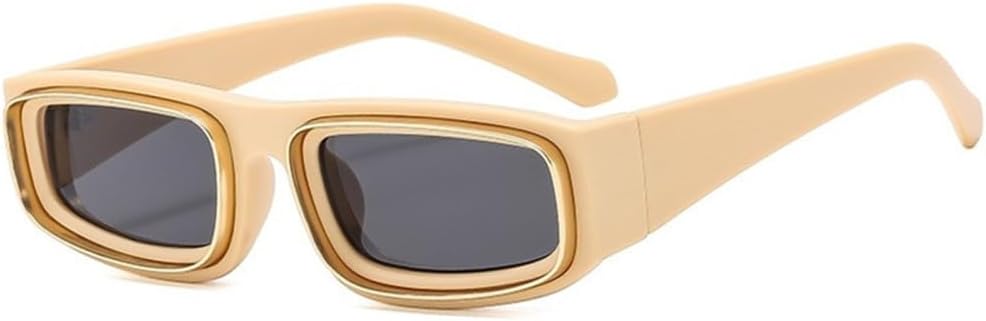 Ретро-солнцезащитные очки небольшого размера для женщин и мужчин, винтажные солнцезащитные очки в прямоугольной оправе с защитой от УФ-излучения UV400 VFDHN, Beige Black
Ретро-солнцезащитные очки небольшого размера для женщин и мужчин, винтажные солнцезащитные очки в прямоугольной оправе с защитой от УФ-излучения UV400 VFDHN, Beige Black