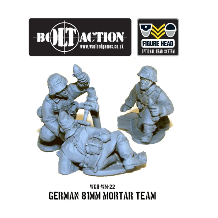 Немецкая группа 81-мм минометов Heer, Bolt Action - German - Heer (28mm)
Немецкая группа 81-мм минометов Heer, Bolt Action - German - Heer (28mm)