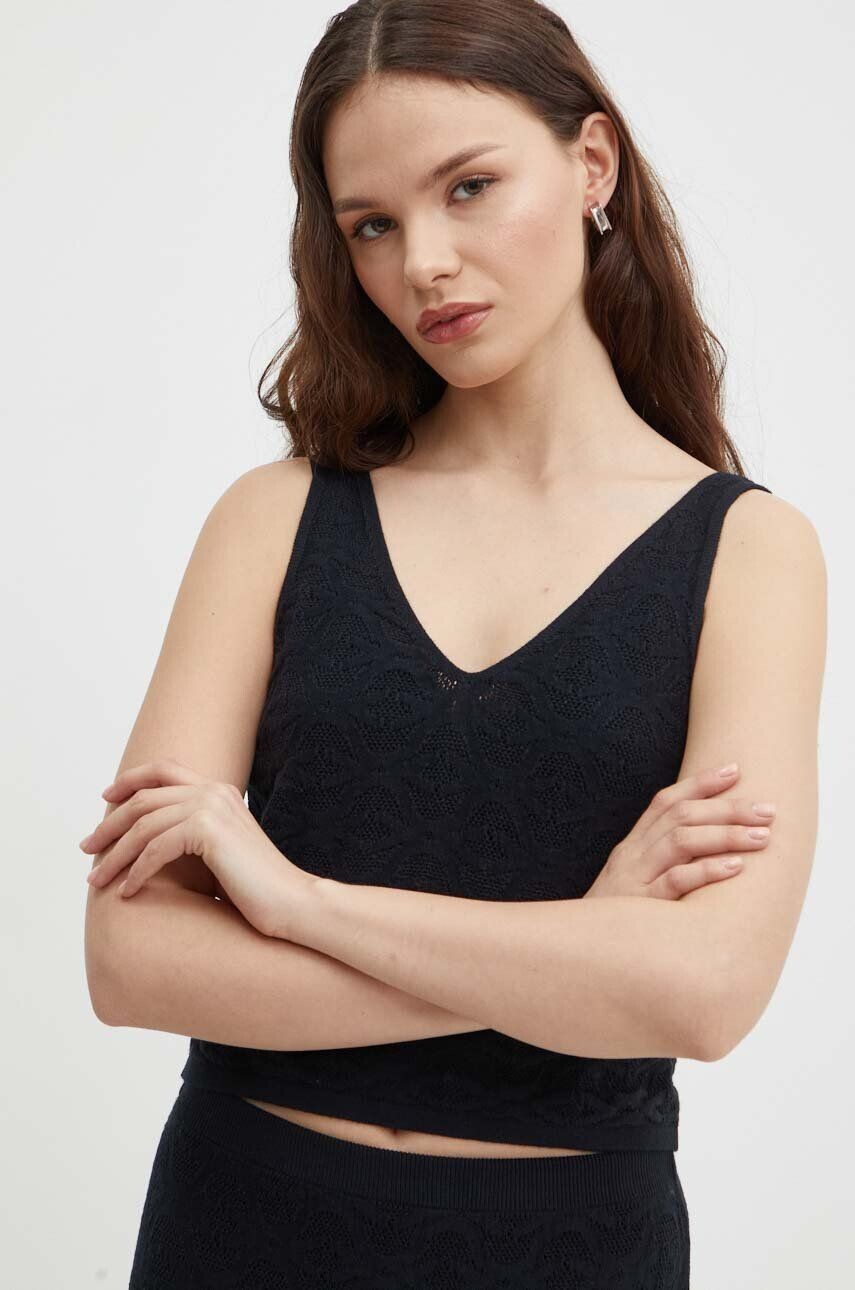 Хлопковый топ United Colors of Benetton, черный
Хлопковый топ United Colors of Benetton, черный