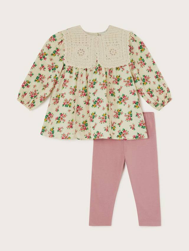 Детский топ с длинным рукавом в цветочек и комплект леггинсов Monsoon, слоновая кость/разноцветный
Детский топ с длинным рукавом в цветочек и комплект леггинсов Monsoon, слоновая кость/разноцветный