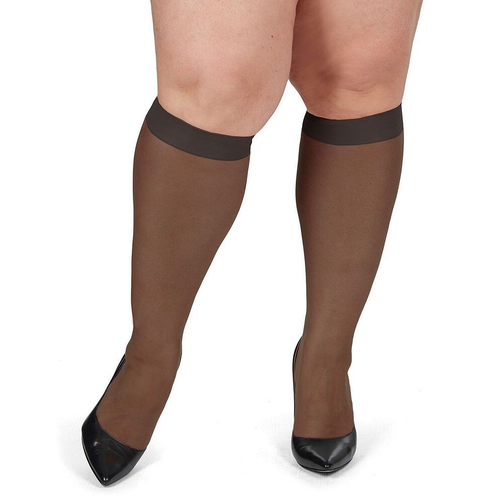 2 пары ультрапрозрачных чулок до колена больших размеров с пышными формами MeMoi, цвет Off Black
2 пары ультрапрозрачных чулок до колена больших размеров с пышными формами MeMoi, цвет Off Black