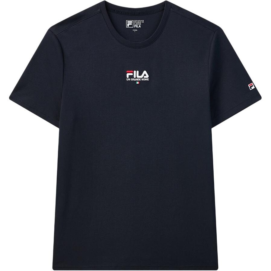 Футболка мужская темно-синяя Fila, цвет Legend Blue
Футболка мужская темно-синяя Fila, цвет Legend Blue