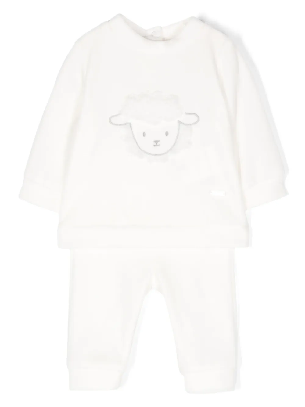 Комплект из топа и брюк с логотипом Patachou, белый
Комплект из топа и брюк с логотипом Patachou, белый