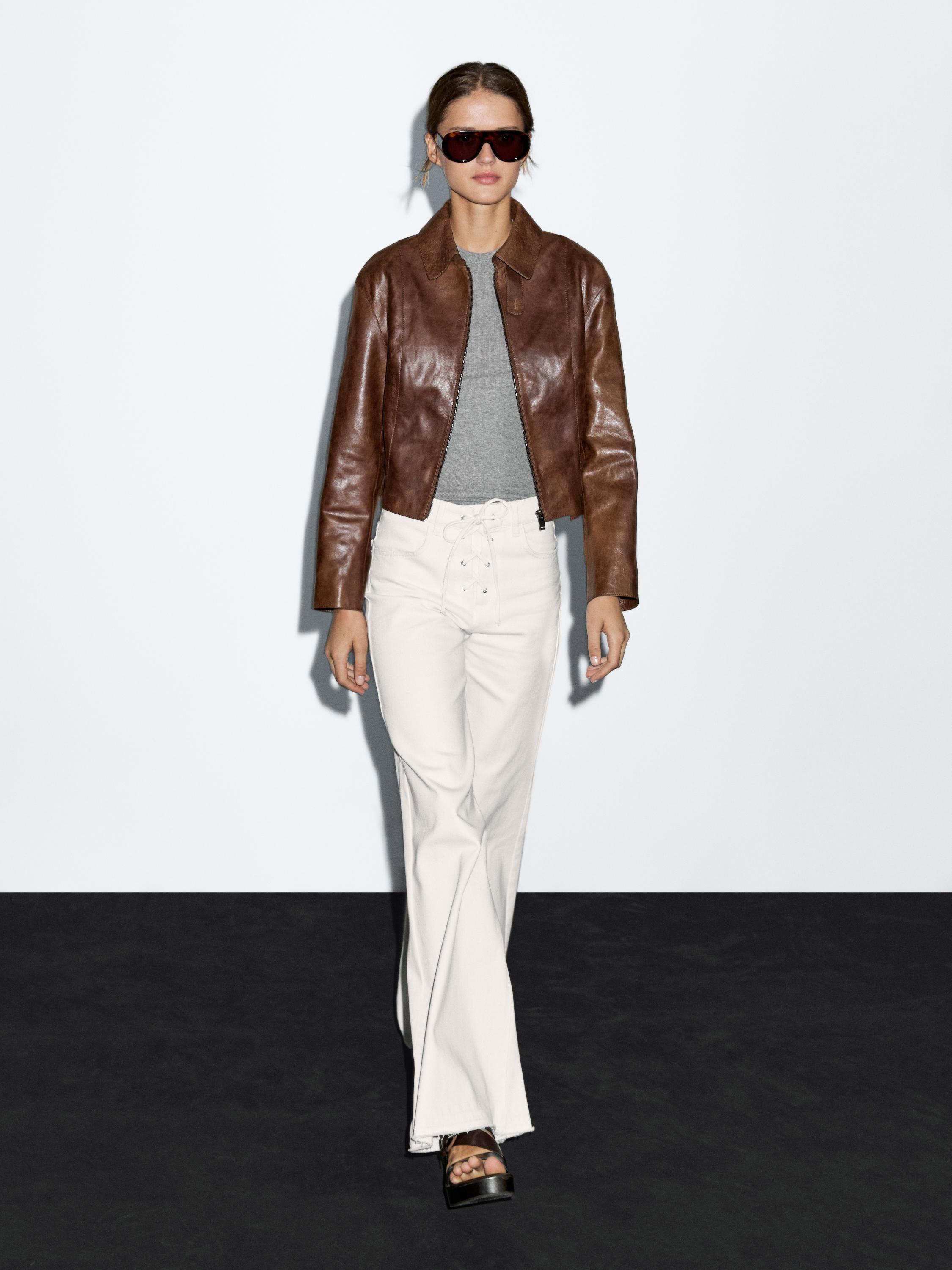 Короткая куртка из кожи наппа Massimo Dutti, Brandy
Короткая куртка из кожи наппа Massimo Dutti, Brandy