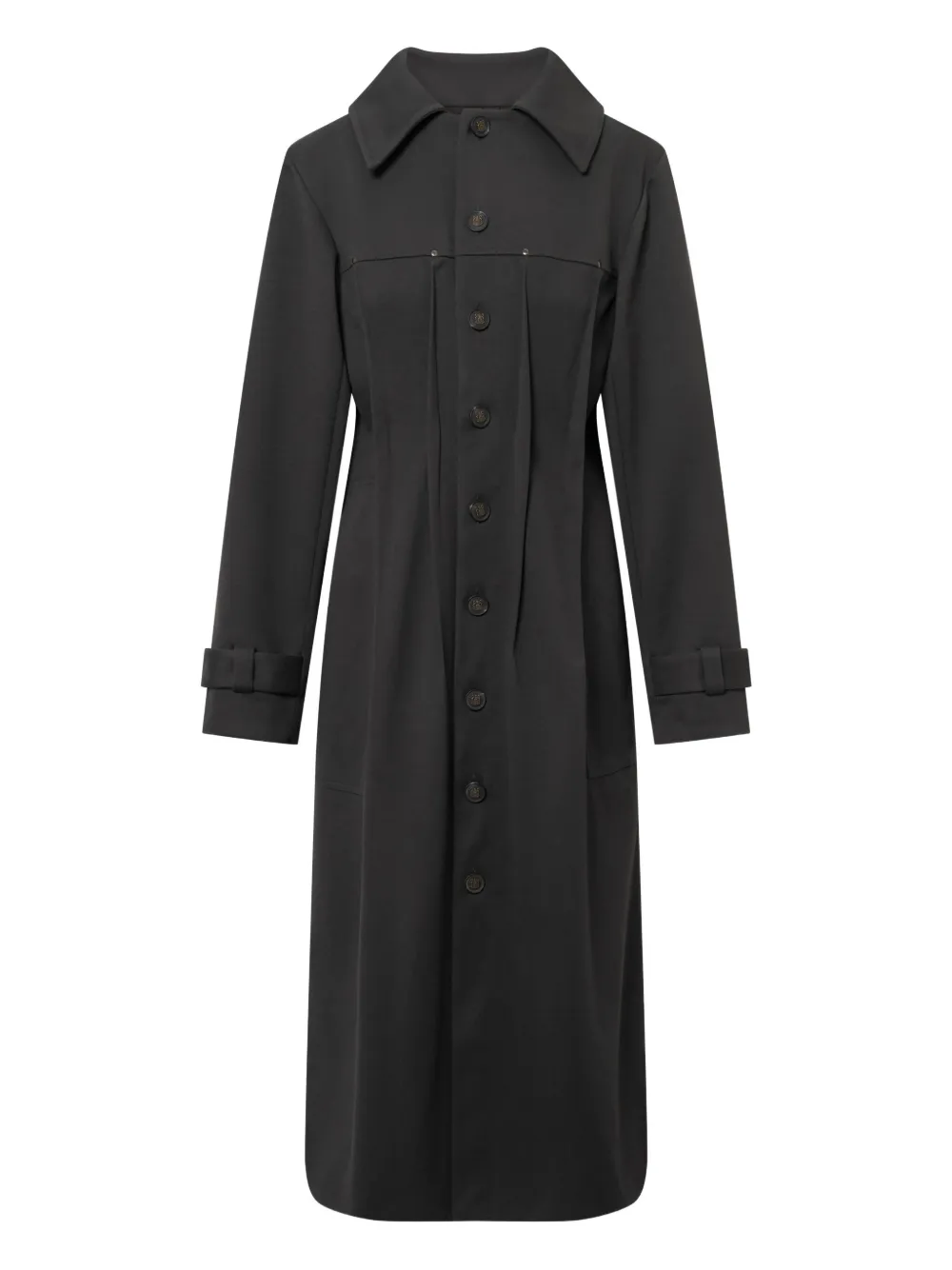 Пальто плиссированное с застежкой на пуговицы Elena Velez, черный
Пальто плиссированное с застежкой на пуговицы Elena Velez, черный