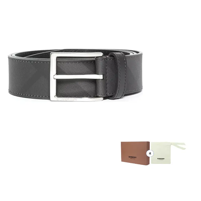 Ремень мужской кожаный Burberry с узором, черный
Ремень мужской кожаный Burberry с узором, черный