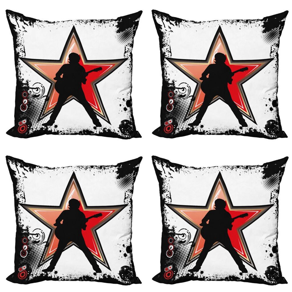 ABAKUHAUS Набор чехлов на подушки для рок-музыки (4 предмета), Guitar Player Star, современная двусторонняя цифровая печать, 40 см x 40 см, Черный Красный Персик
ABAKUHAUS Набор чехлов на подушки для рок-музыки (4 предмета), Guitar Player Star, современная двусторонняя цифровая печать, 40 см x 40 см, Черный Красный Персик