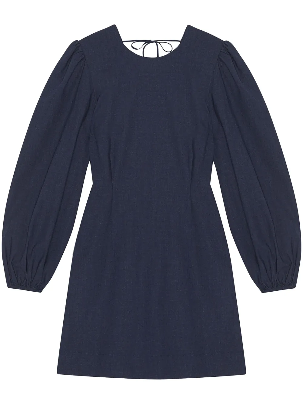 Платье мини с длинными рукавами GANNI, синий 
Платье мини с длинными рукавами GANNI, синий