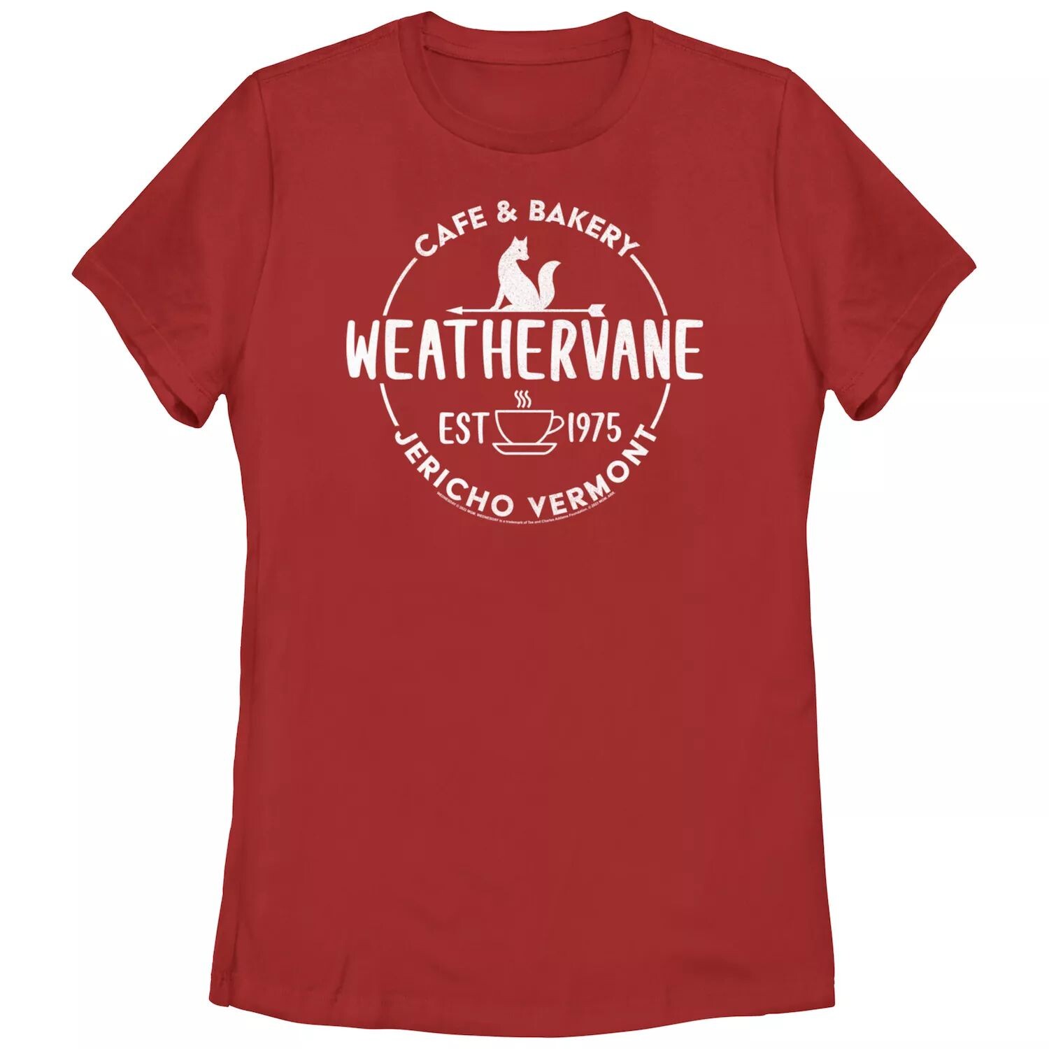 Футболка с логотипом Juniors' Wednesday Weathervane Coffee Shop Licensed Character
Футболка с логотипом Juniors' Wednesday Weathervane Coffee Shop Licensed Character