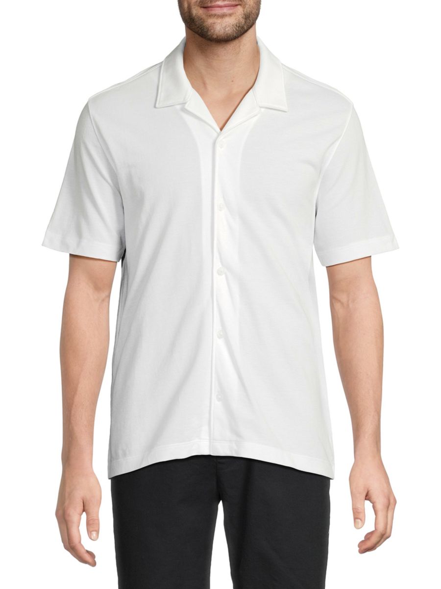 Рубашка-кабана из хлопка пике Vince, цвет Optic White
Рубашка-кабана из хлопка пике Vince, цвет Optic White