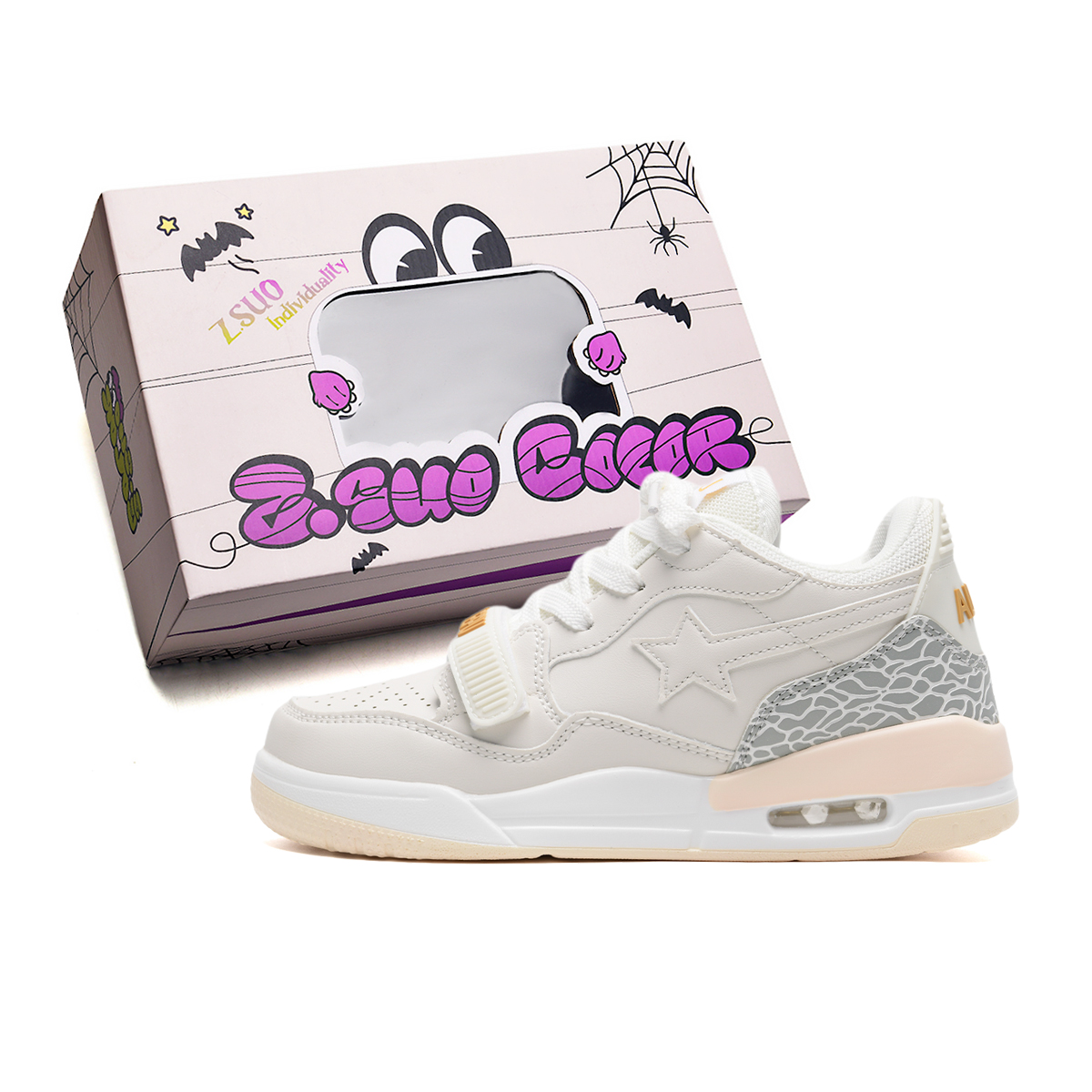 Z.SUO Удобные легкие низкие скейтерские кроссовки с амортизацией Unisex белый хаки, цвет White Khaki
Z.SUO Удобные легкие низкие скейтерские кроссовки с амортизацией Unisex белый хаки, цвет White Khaki