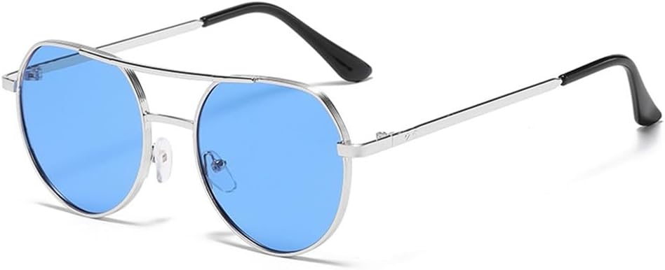 Ретро-очки для женщин, модные персонализированные металлические солнцезащитные очки для мужчин, стильные классические очки с защитой от УФ-излучения UV400 KTUCN, Silver Blue
Ретро-очки для женщин, модные персонализированные металлические солнцезащитные очки для мужчин, стильные классические очки с защитой от УФ-излучения UV400 KTUCN, Silver Blue
