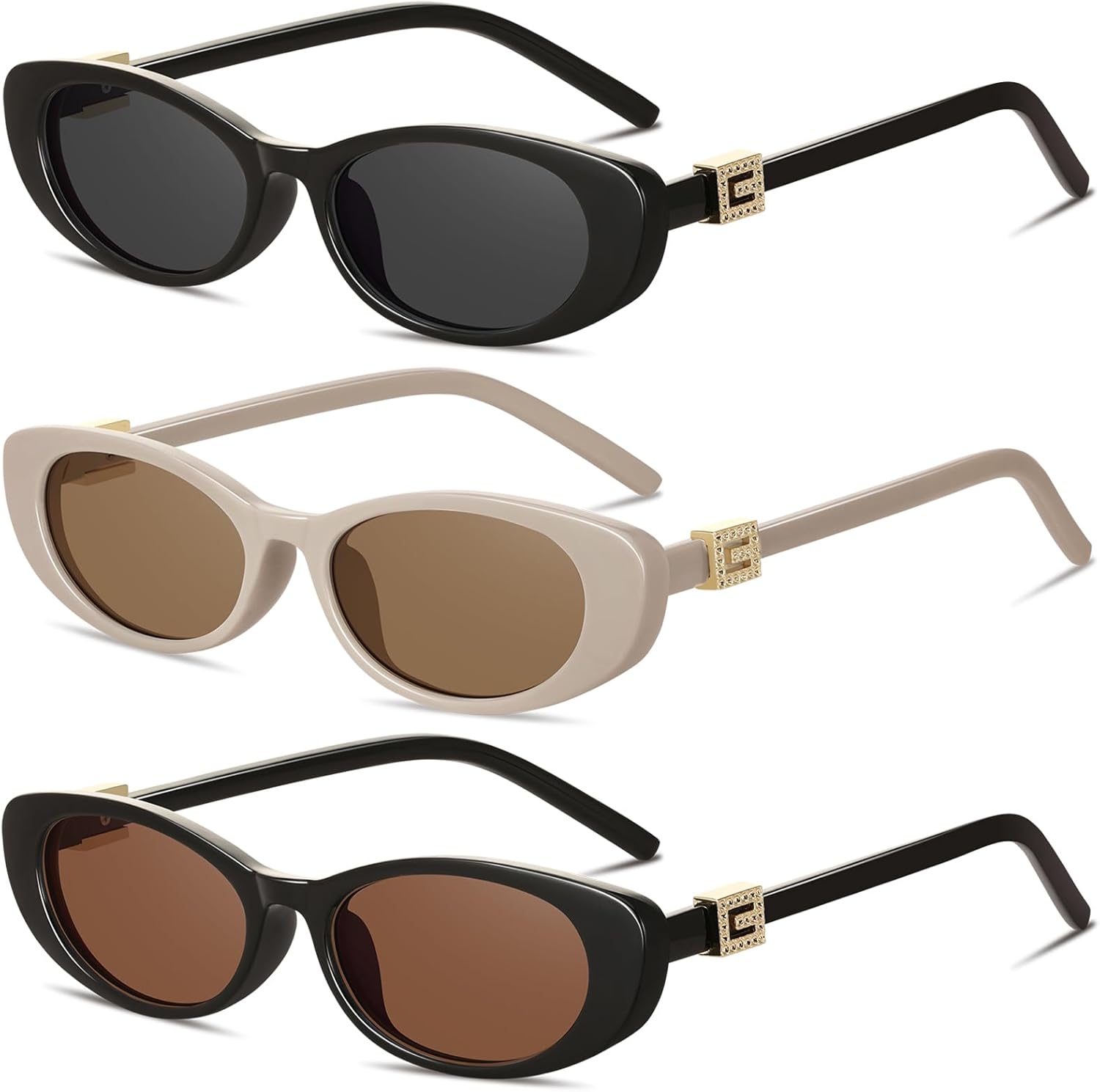 Ретро-солнцезащитные очки «кошачий глаз» овальной формы для женщин, модные узкие маленькие овальные солнцезащитные очки в стиле 90-х YMRFW, 3pack (black/Gray+black/Brown+khaki/Tea)
Ретро-солнцезащитные очки «кошачий глаз» овальной формы для женщин, модные узкие маленькие овальные солнцезащитные очки в стиле 90-х YMRFW, 3pack (black/Gray+black/Brown+khaki/Tea)