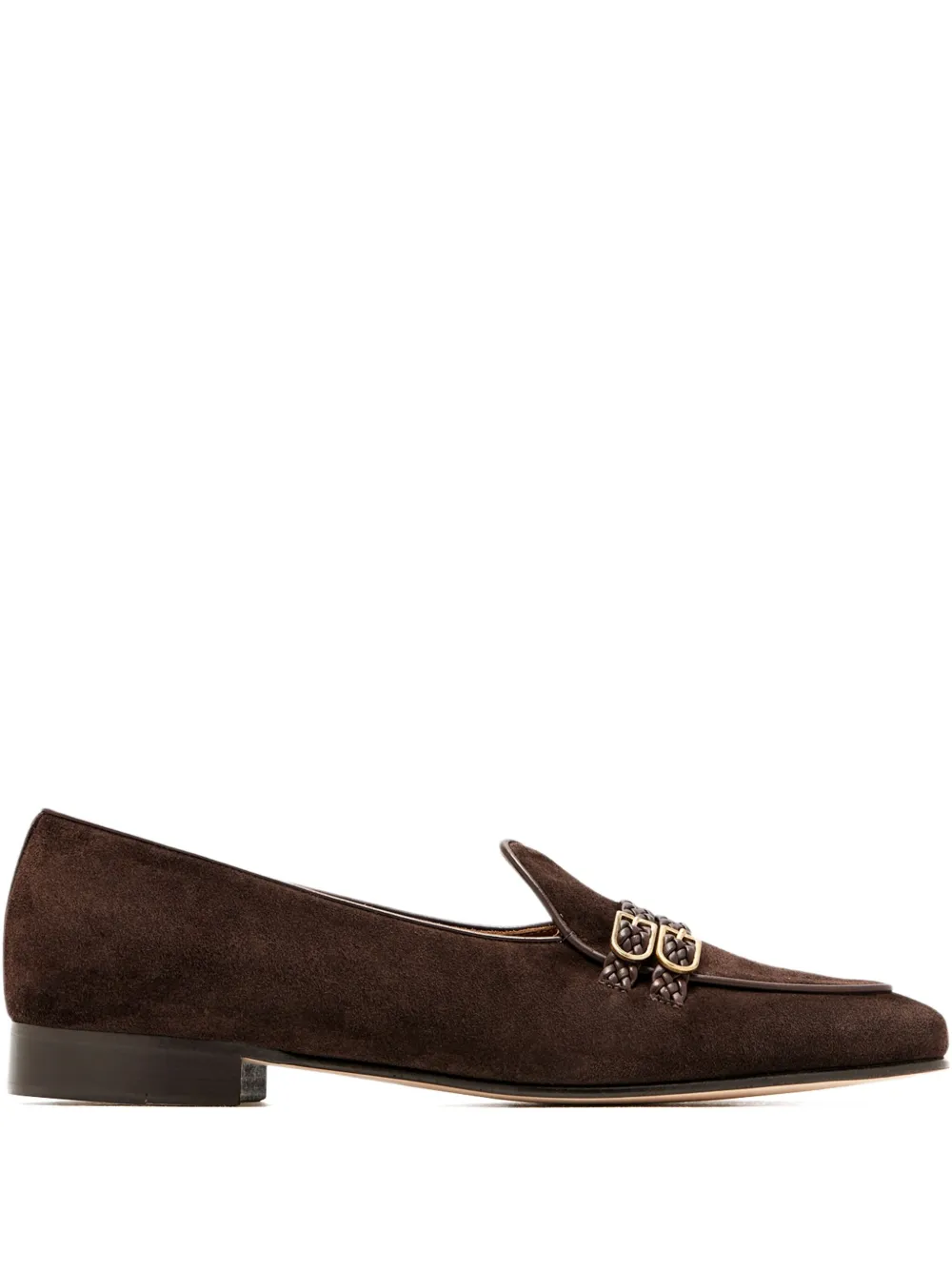 Замшевые лоферы с плетеной пряжкой Edhen Milano, коричневый
Замшевые лоферы с плетеной пряжкой Edhen Milano, коричневый