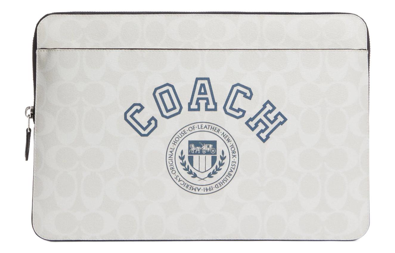 COACH Сумка-клатч из лакированного холста для ноутбука Large Women's Chalk White & Indigo
COACH Сумка-клатч из лакированного холста для ноутбука Large Women's Chalk White & Indigo