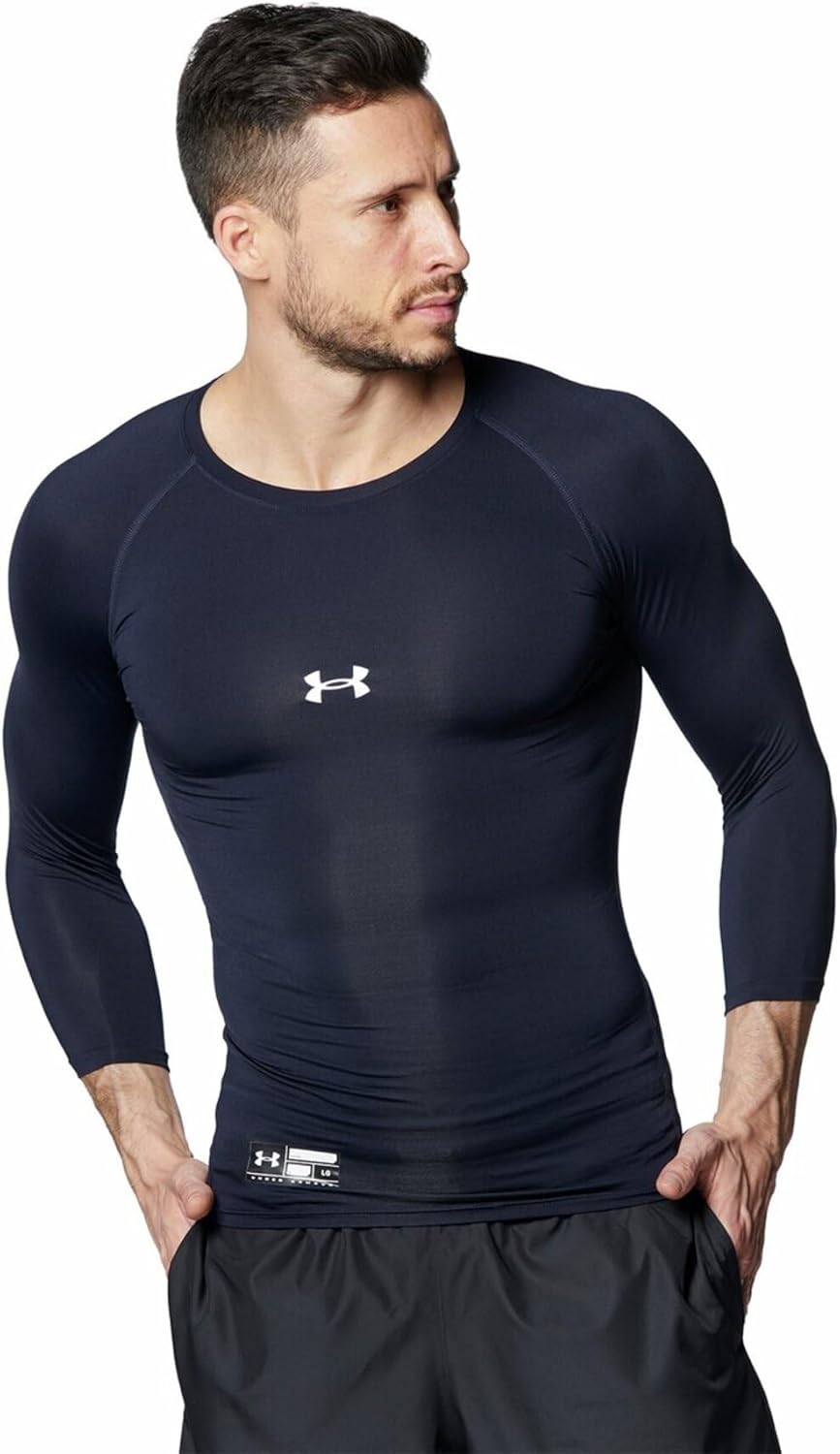 Мужская компрессионная футболка UNDER ARMOUR UA HeatGear Armor с рукавом 3/4 и круглым вырезом, темно-синий
Мужская компрессионная футболка UNDER ARMOUR UA HeatGear Armor с рукавом 3/4 и круглым вырезом, темно-синий