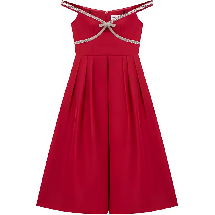 Платье миди с бантом Self-portrait, Бордовое
Платье миди с бантом Self-portrait, Бордовое