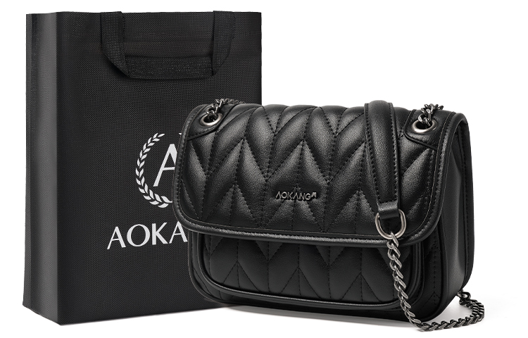 Кожаная плечевая сумка из коровьей кожи с алмазным узором на цепочке, кроссбоди классическая женская черная/молочного белого цвета AOKANG
Кожаная плечевая сумка из коровьей кожи с алмазным узором на цепочке, кроссбоди классическая женская черная/молочного белого цвета AOKANG