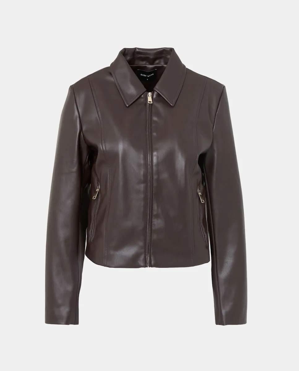 Женская куртка с эффектом кожи Easy Wear, шоколадный
Женская куртка с эффектом кожи Easy Wear, шоколадный